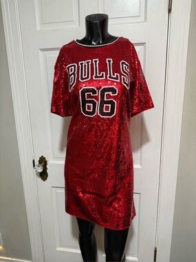 chicago bulls women's jersey dress Mitchell & Ness Chicago Bulls Dennis Rodman Jersey Dress